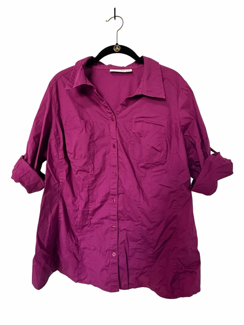 St. John's Bay Fuchsia Button-Front Shirt